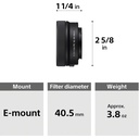 Sony E PZ 16-50mm f/3.5-5.6 OSS II Lens (Sony E, Black) 