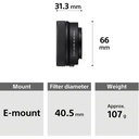 Sony E PZ 16-50mm f/3.5-5.6 OSS II Lens (Sony E, Black) 