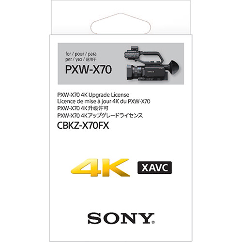 Licencia Para Cámara PXW-X70 Permite Grabar en 4K