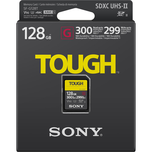 [SF-G128T/T1 SYM] Memoria SDXC UHS-II Sony SF-G TOUGH Series de 128 GB